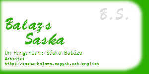 balazs saska business card